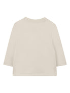 T-shirt per neonato Boss Kids beige con logo ricamato - Rubino Kids