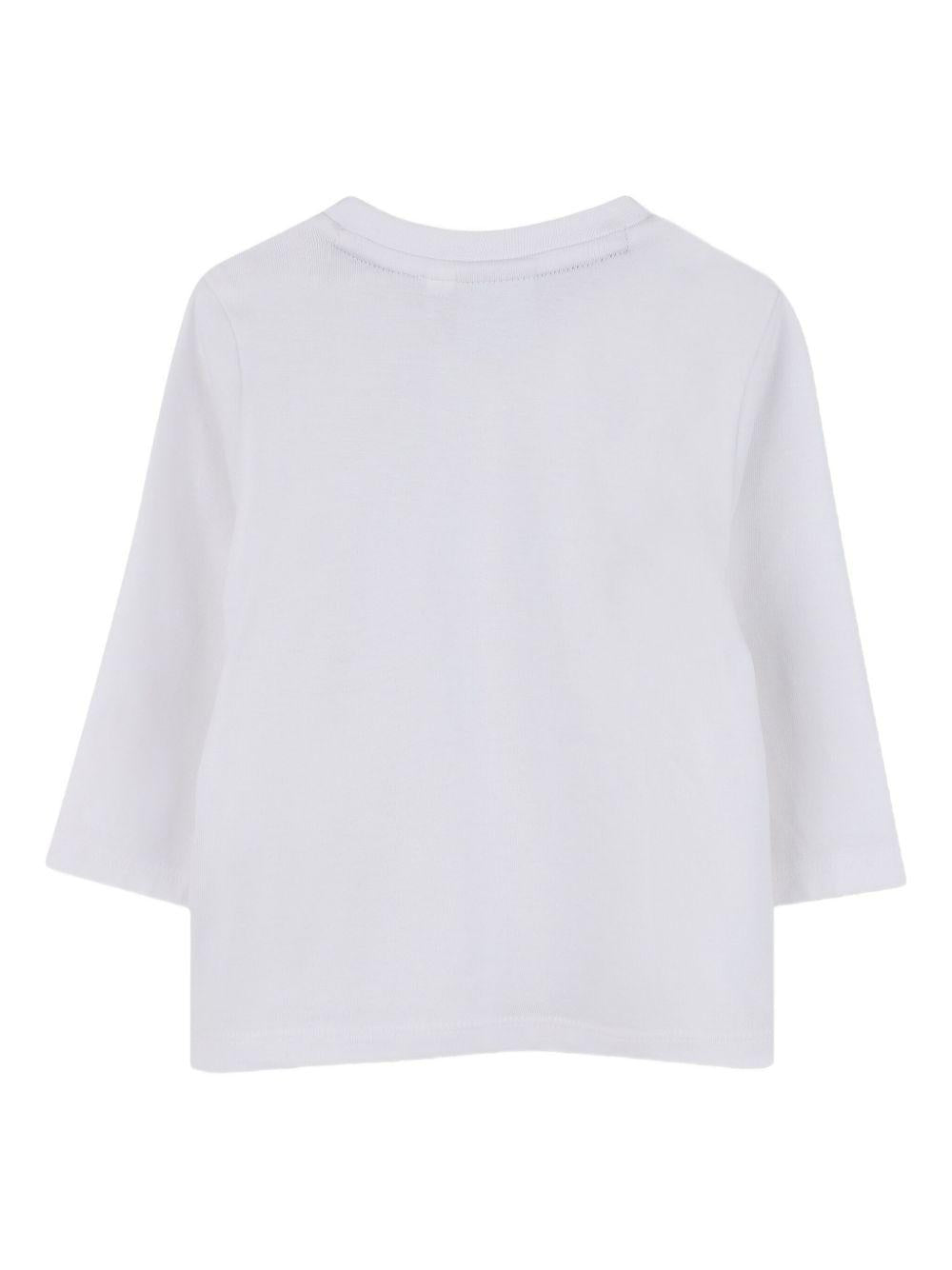 T-shirt per neonato BOSS Kids bianca con stampa con logo - Rubino Kids