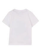 T-shirt per neonato Boss Kids bianca con stampa grafica sul davanti - Rubino Kids