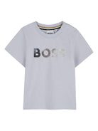T-shirt per neonato Boss Kids grigia con stampa con logo - Rubino Kids