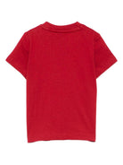 T-shirt per neonato Boss Kids rosso con stampa con logo - Rubino Kids