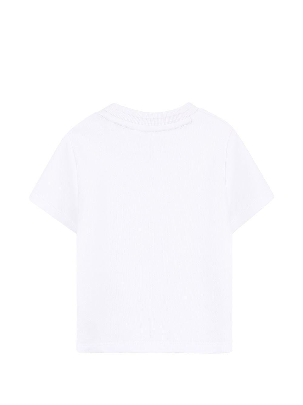 T-shirt per neonato Boss Kidswear bianco con logo sul davanti - Rubino Kids