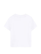 T-shirt per neonato Boss Kidswear bianco con logo sul davanti - Rubino Kids