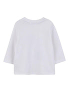 T-shirt per neonato Boss Kidswear bianco con stampa con logo - Rubino Kids