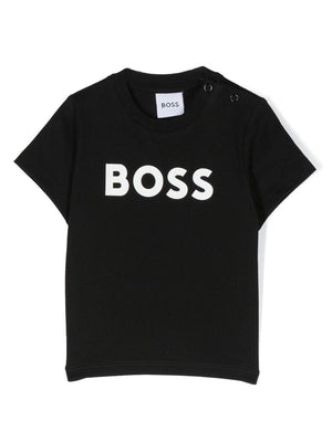 T-shirt per neonato BOSS Kidswear nero con stampa