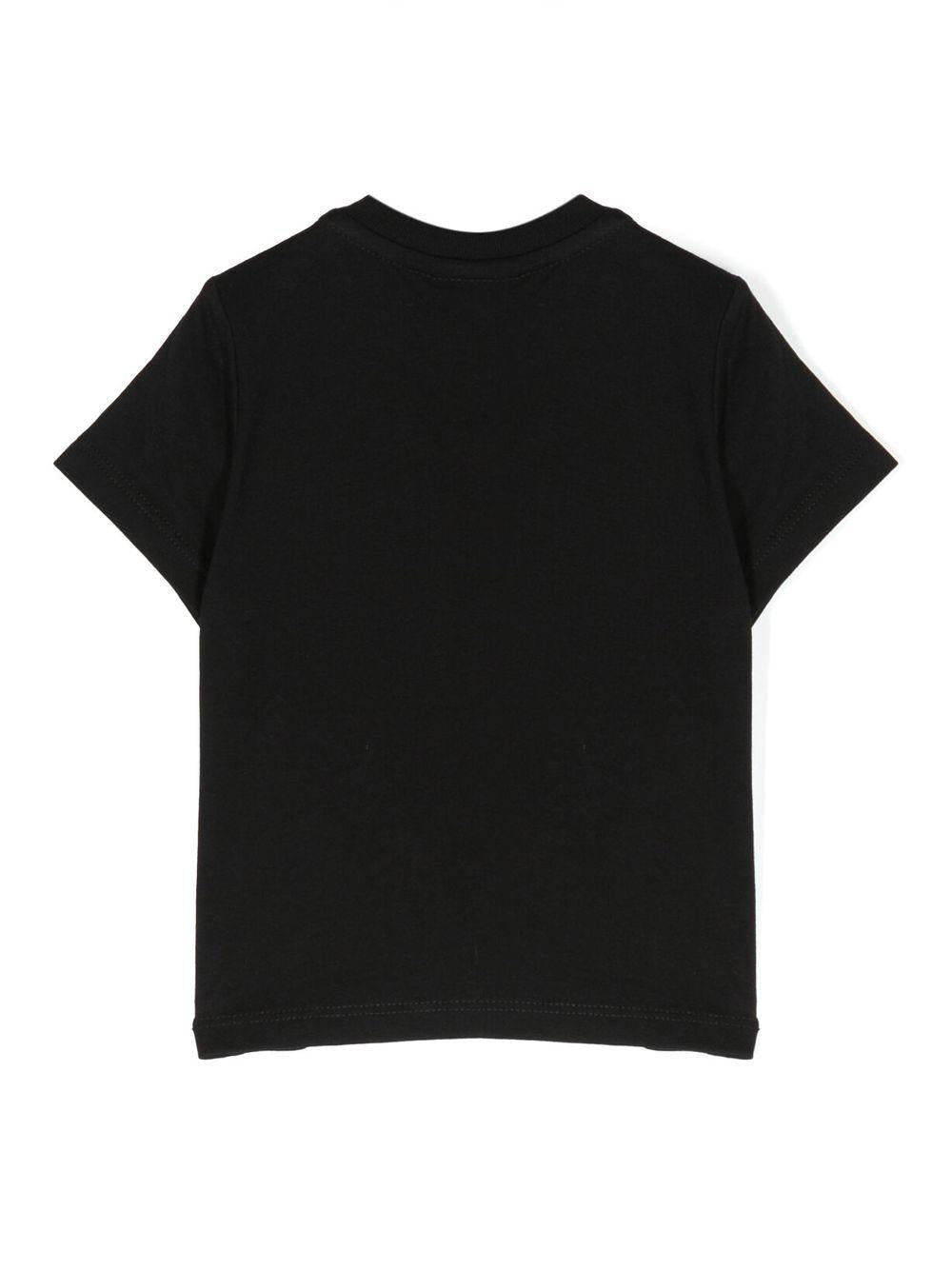 T-shirt per neonato BOSS Kidswear nero con stampa - Rubino Kids