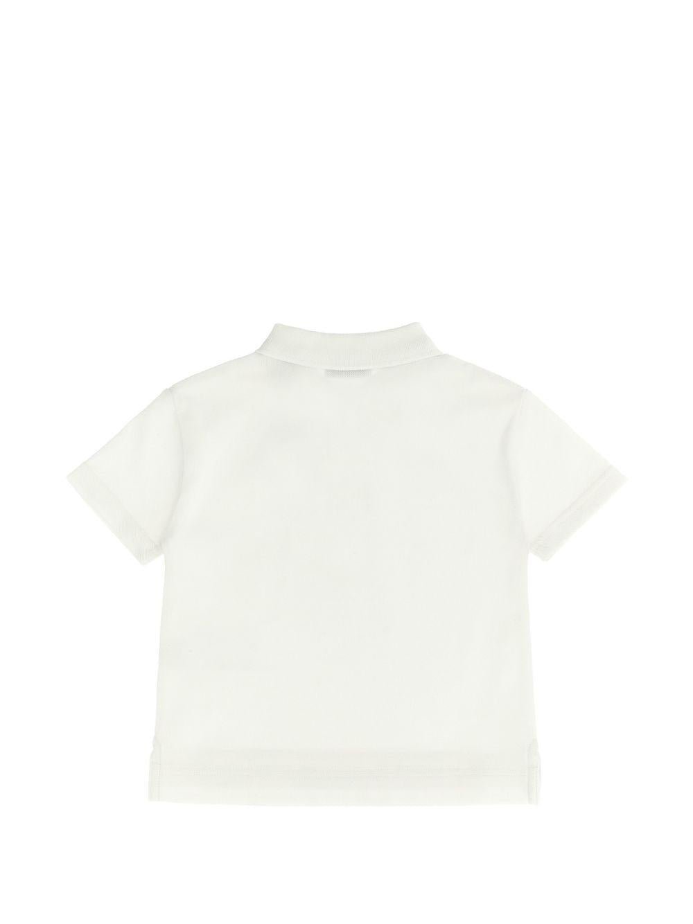 T-shirt per neonato Burberry Kids bianca con colletto a punta - Rubino Kids