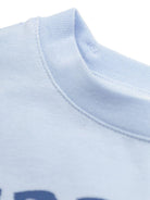 T-shirt per neonato Burberry Kids blu con stampa logo sul davanti - Rubino Kids