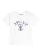 T-shirt per neonato Dolce & Gabbana Kids bianca con stampa grafica - Rubino Kids