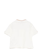 T-shirt per neonato Emporio Armani Kids beige con logo aquila sul davanti - Rubino Kids