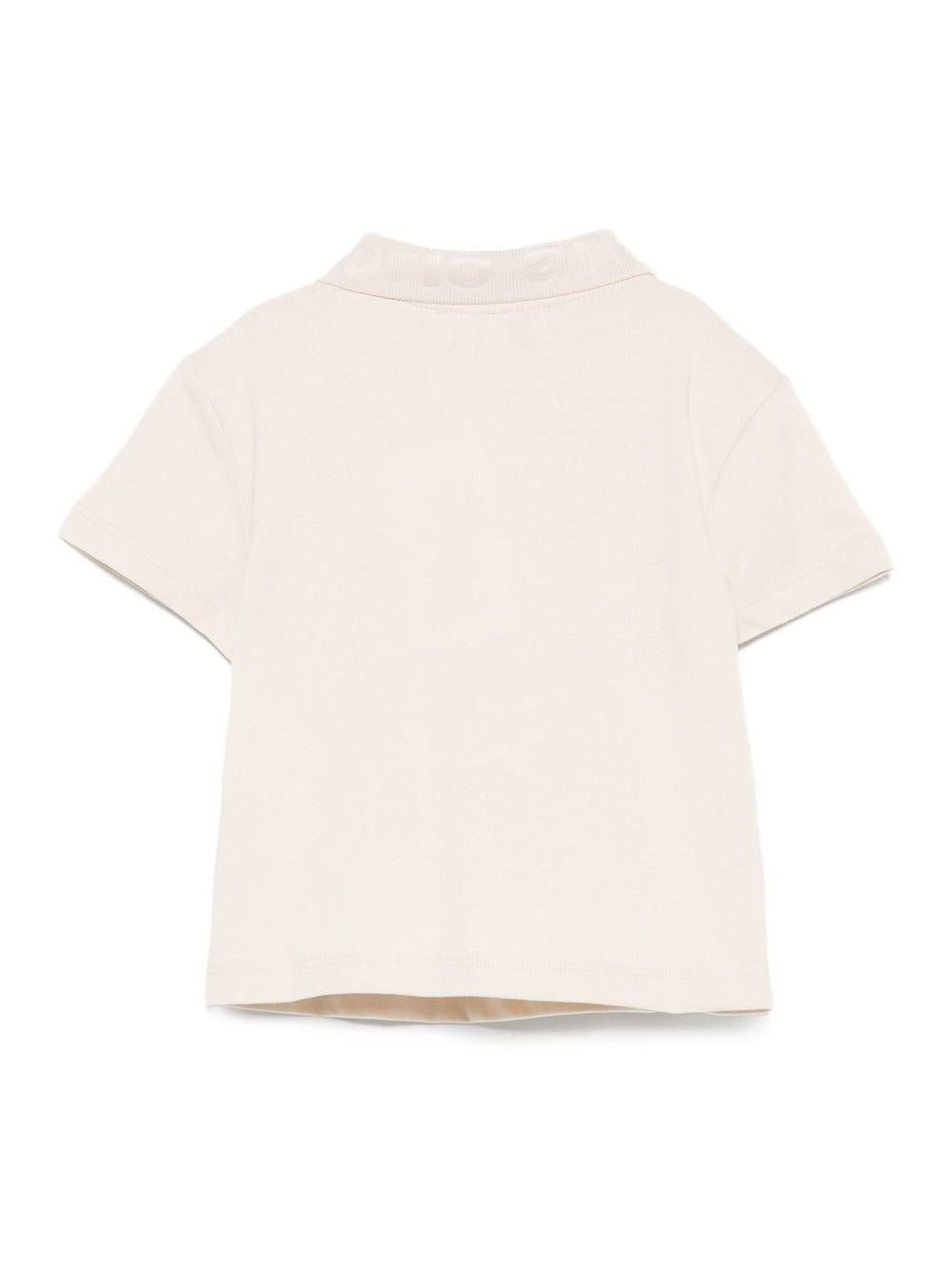 T-shirt per neonato Emporio Armani Kids beige con logo - Rubino Kids