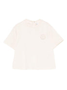 T-shirt per neonato Emporio Armani Kids beige con scollo rotondo - Rubino Kids