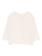 T-shirt per neonato Emporio Armani Kids beige con stampa logo - Rubino Kids