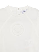 T-shirt per neonato Emporio Armani Kids bianca con logo - Rubino Kids