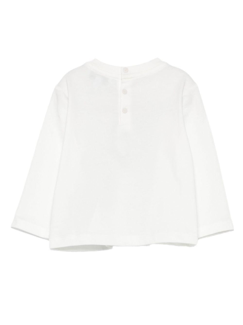 Emporio Armani Kids white baby T-shirt with EMPORIO ARMANI KIDS