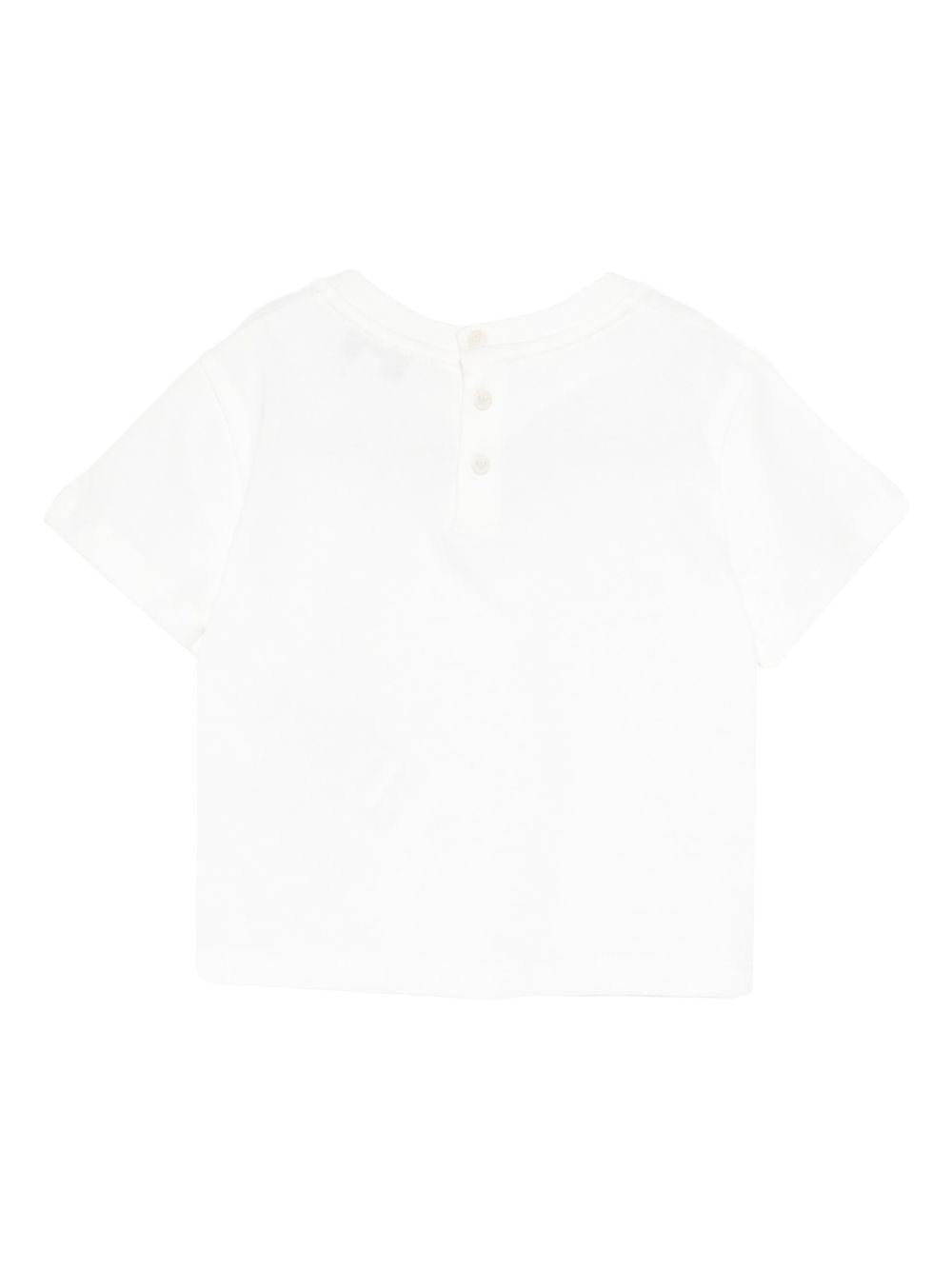 T-shirt per neonato Emporio Armani Kids bianco con dettaglio logo - Rubino Kids