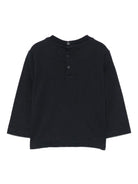 T-shirt per neonato Emporio Armani Kids blu con stampa logo - Rubino Kids