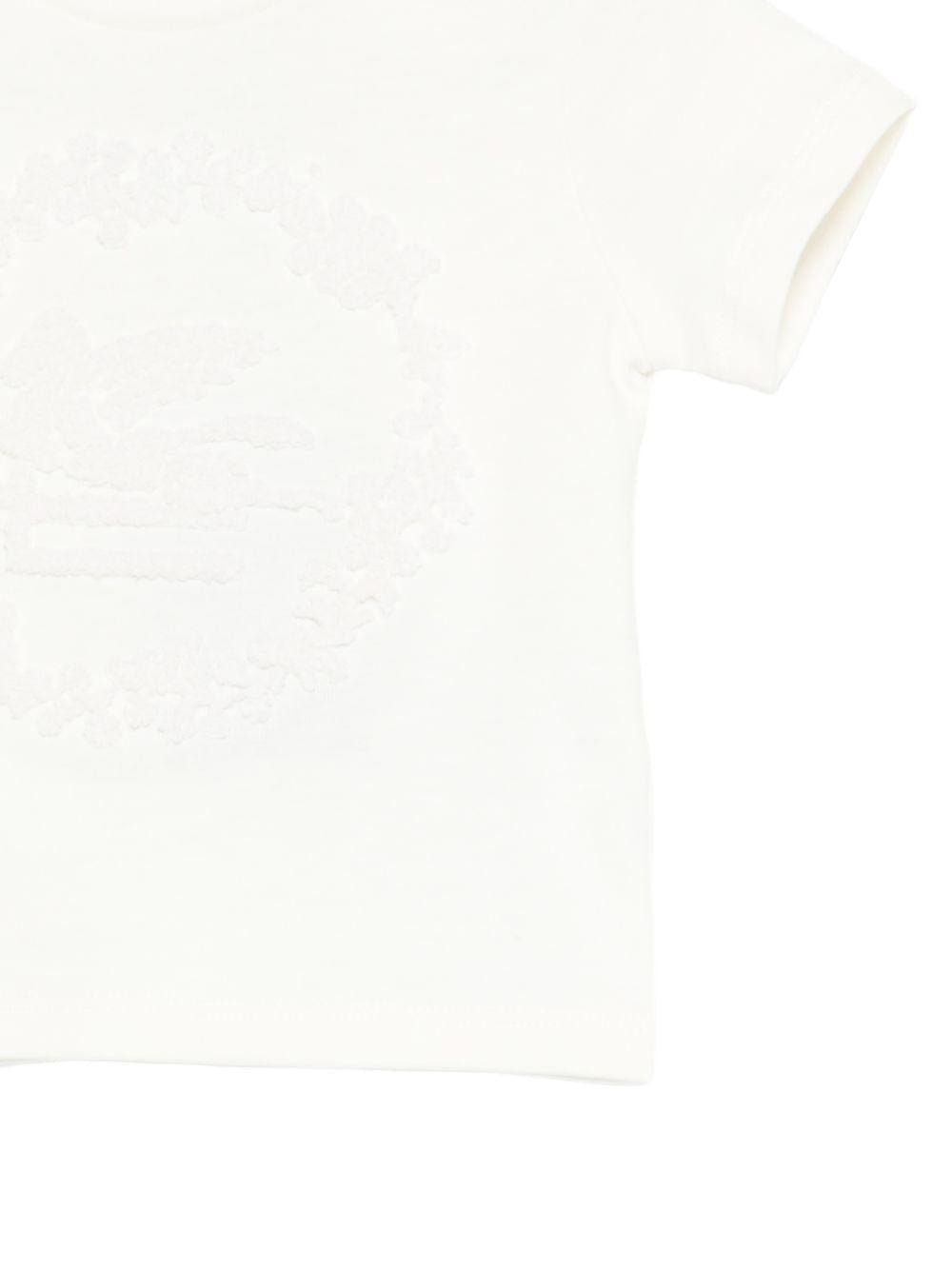 T-shirt per neonato Etro Kids bianca con dettaglio sul davanti - Rubino Kids