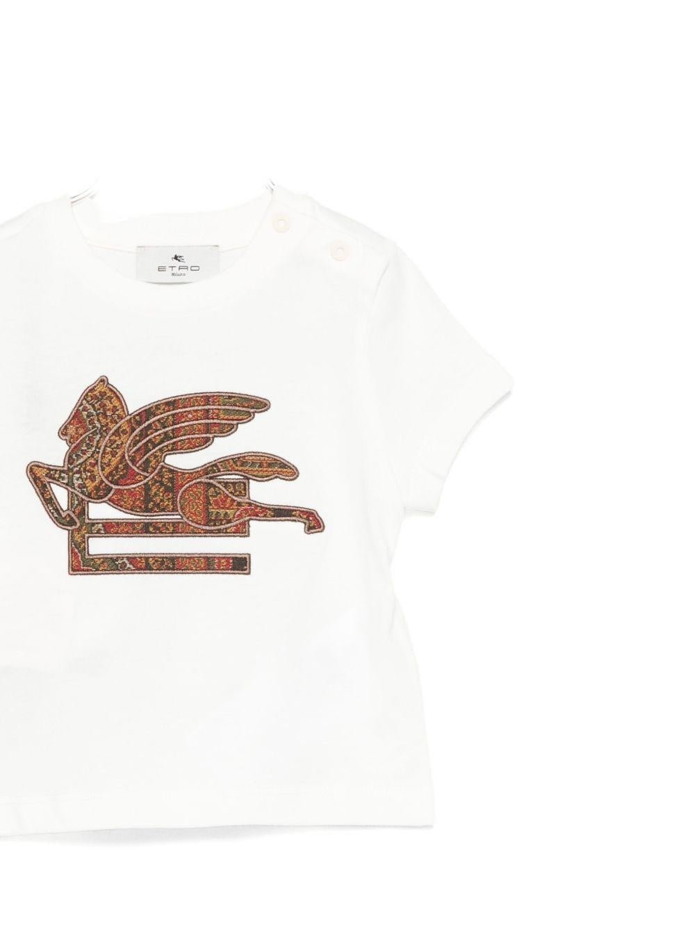 T-shirt per neonato ETRO KIDS bianca con motivo Pegaso - Rubino Kids