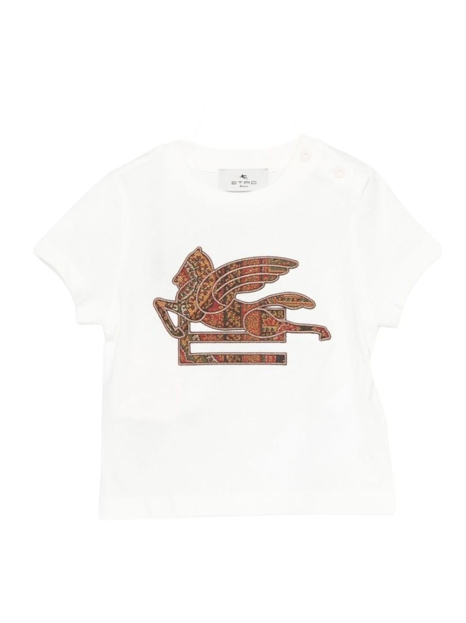 T-shirt per neonato ETRO KIDS bianca con motivo Pegaso - Rubino Kids