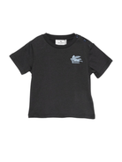 T-shirt per neonato ETRO KIDS blu con logo sul davanti - Rubino Kids