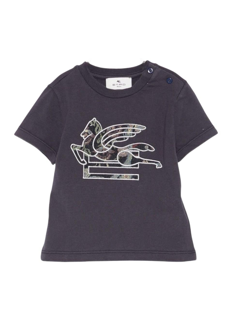 T-shirt per neonato ETRO KIDS blu con motivo Pegaso - Rubino Kids