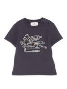 T-shirt per neonato ETRO KIDS blu con motivo Pegaso - Rubino Kids