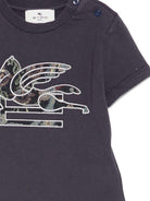 T-shirt per neonato ETRO KIDS blu con motivo Pegaso - Rubino Kids