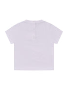 T-shirt per neonato Fendi Kids bianca con logo sul davanti - Rubino Kids