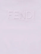 T-shirt per neonato Fendi Kids bianca con logo sul davanti - Rubino Kids
