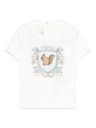 T-shirt per neonato Fendi Kids bianco con stampa grafica sul davanti - Rubino Kids