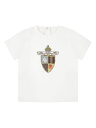 T-shirt per neonato Fendi Kids bianco con stampa grafica sul davanti - Rubino Kids