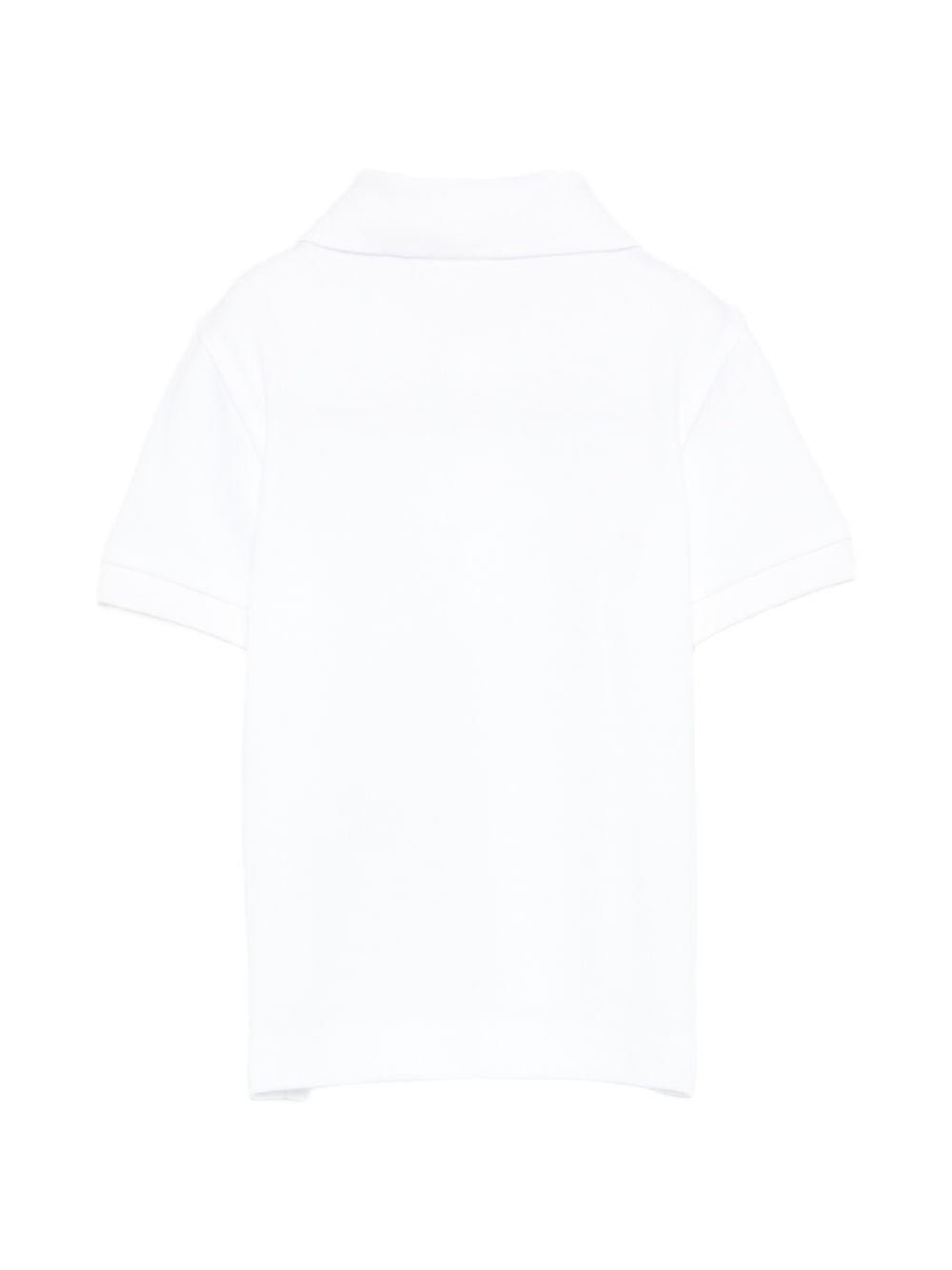 T-shirt per neonato Givenchy Kids bianca con colletto stile polo - Rubino Kids
