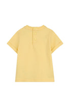 T-shirt per neonato Givenchy Kids gialla con ricamo logo - Rubino Kids