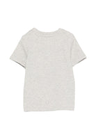 T-shirt per neonato Givenchy Kids grigia con logo ricamato sul davanti - Rubino Kids