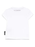 T-shirt per neonato John Richmond Junior bianco con logo - Rubino Kids