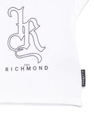 T-shirt per neonato John Richmond Junior bianco con logo - Rubino Kids