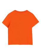 T-shirt per neonato Kenzo Kids arancione con stampa grafica - Rubino Kids