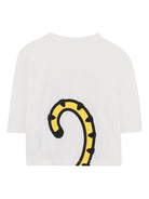 T-shirt per neonato Kenzo Kids bianco a maniche lunghe con stampa Tiger - Rubino Kids