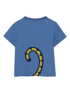 T-shirt per neonato Kenzo Kids blu con stampa grafica - Rubino Kids