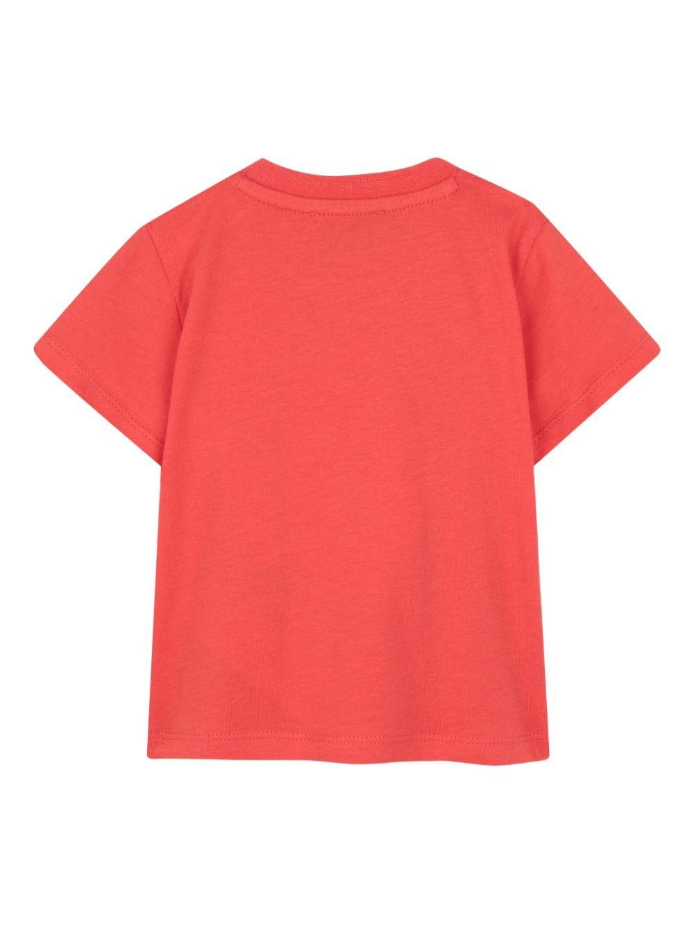 T-shirt per neonato Kenzo Kids rossa con stampa grafica sul davanti - Rubino Kids