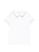 T-shirt per neonato Marella Ferrari bianca con rifiniture verdi - Rubino Kids