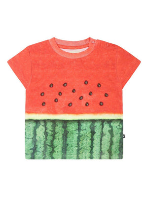 T-shirt per neonato Molo mutlicolore con stampa frutta
