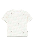 T-shirt per neonato Molo Riley beige con stampa all - over - Rubino Kids
