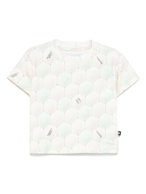 T-shirt per neonato Molo Riley beige con stampa all-over