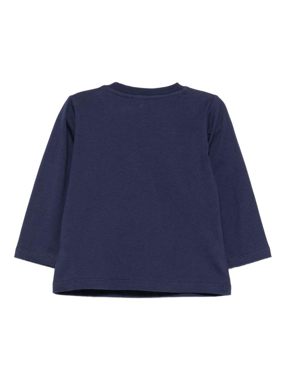 T-shirt per neonato Moschino Kids blu con motivo Teddy - Rubino Kids