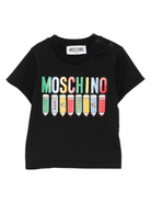 T-shirt per neonato Moschino Kids nero con stampa matite - Rubino Kids