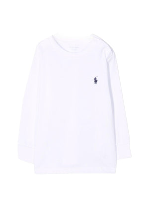 Polo Ralph Lauren Kids White Embroidery Baby T-Shirt