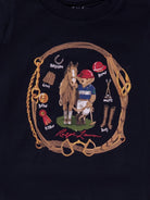 T-shirt per neonato Polo Ralph Lauren Kids nera con stampa Polo Bear - Rubino Kids