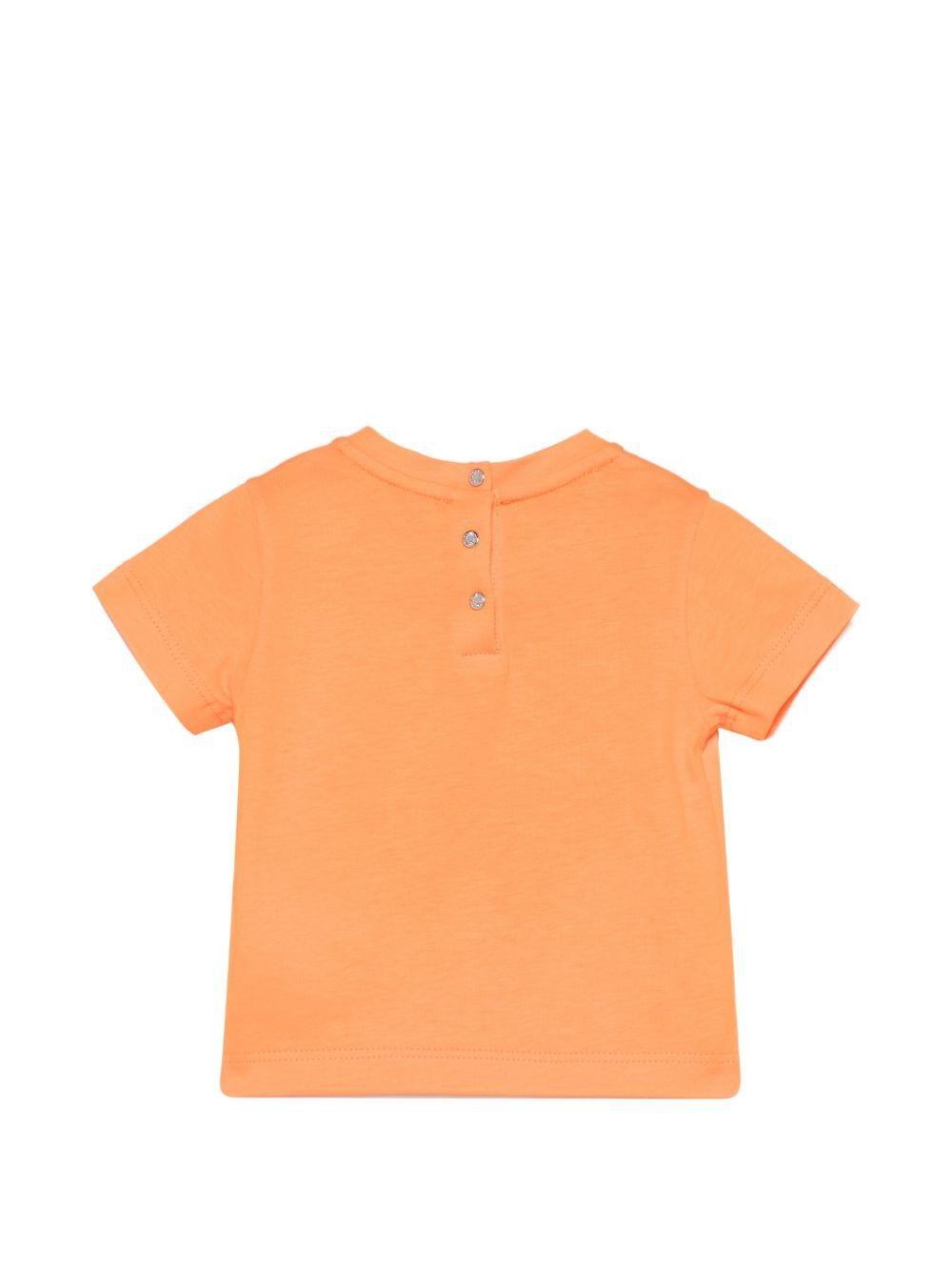 T-shirt per neonato Roberto Cavalli Kids arancione con logo sul davanti - Rubino Kids